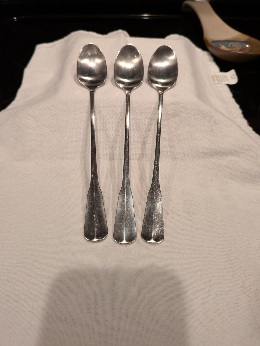 Oneida Distinction Deluxe Colonial Artistry 3 Stainless Steel Iced Tea Spoons